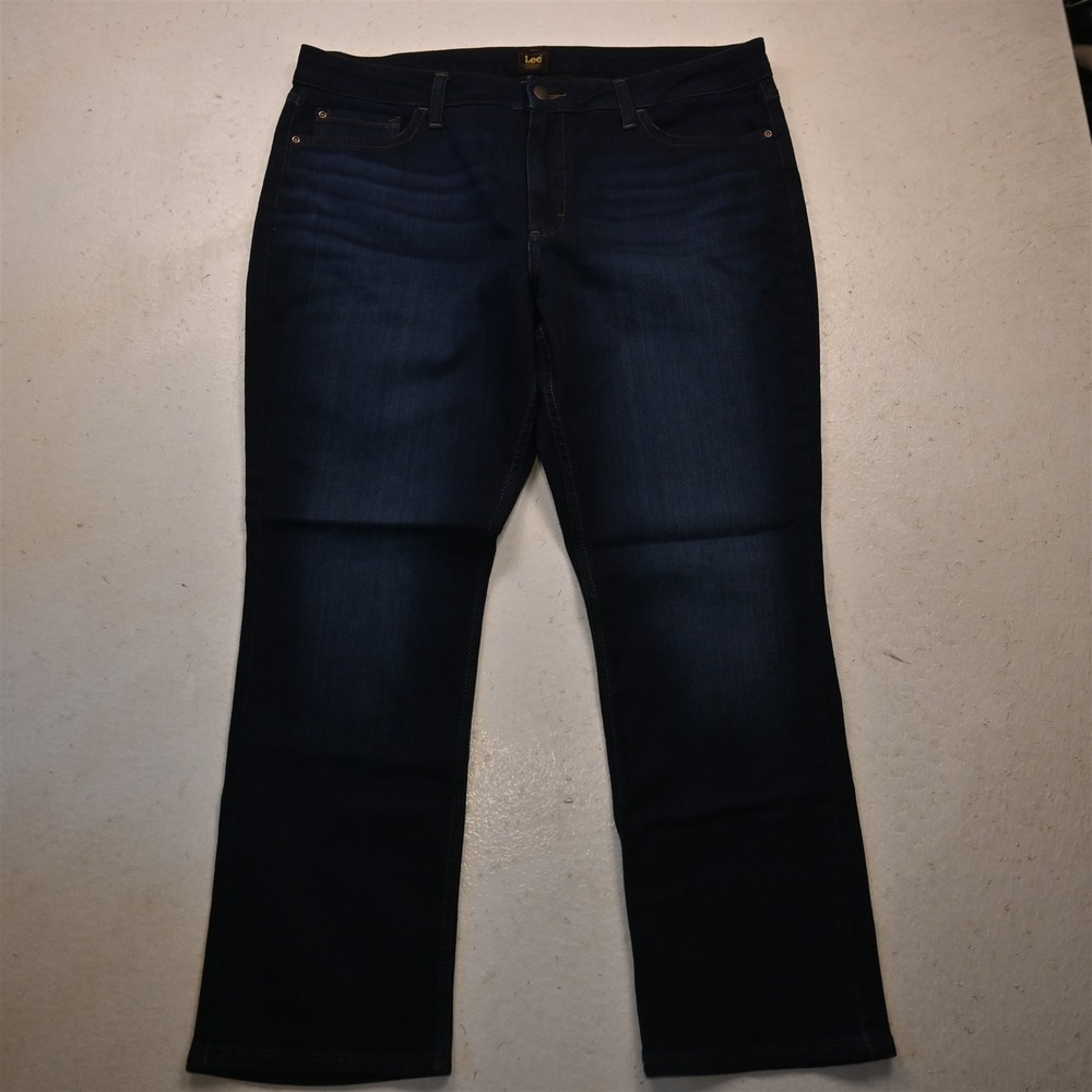 NEW Lee 18 Short High Rise Slim Rinse Stretch Denim Womens Jeans